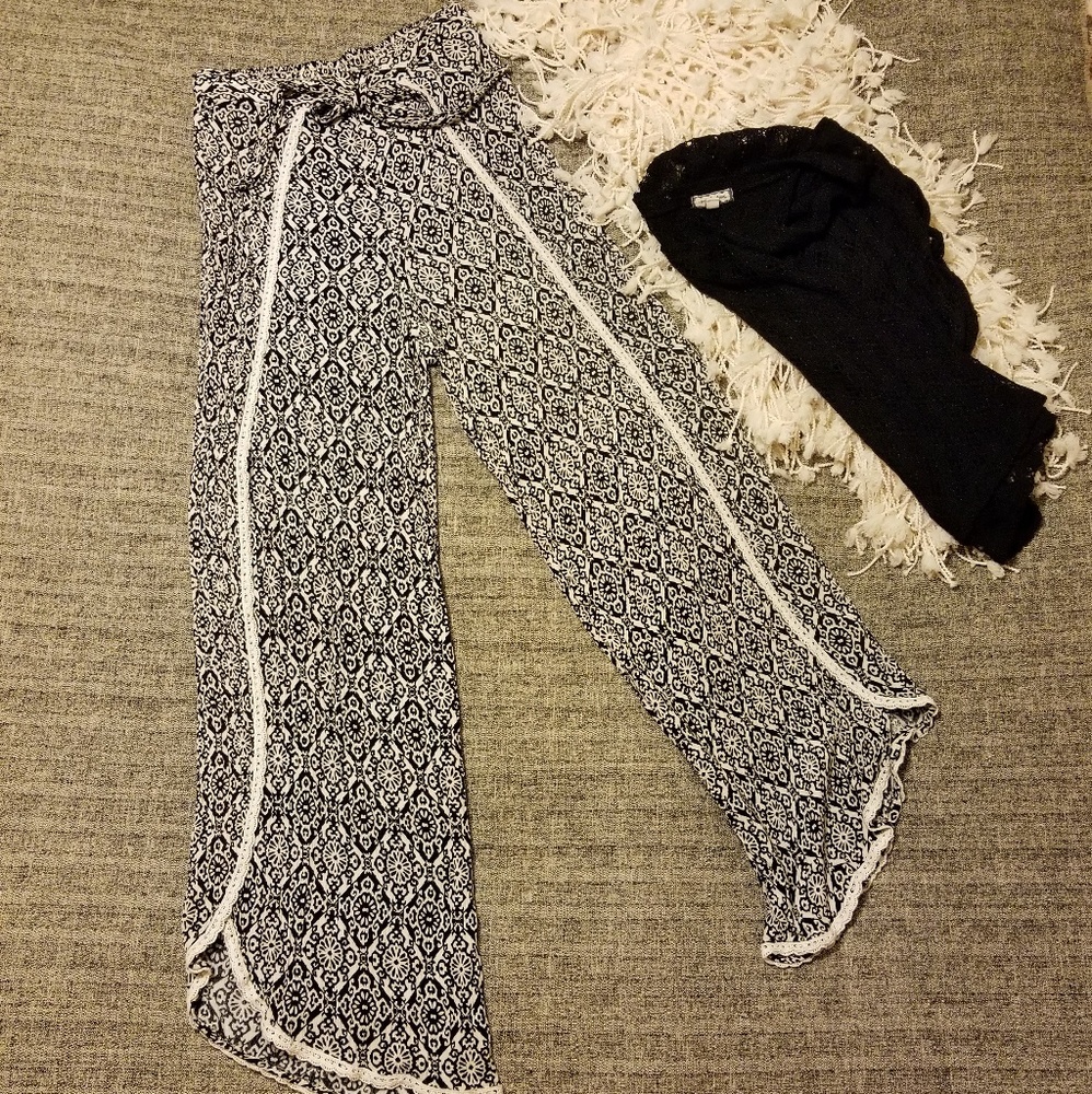 High slit culotte/palazzo pant❤new.